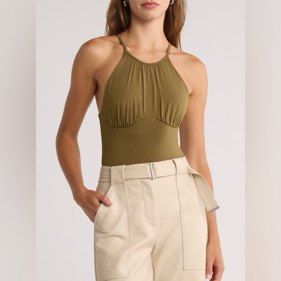 Jonathan Simkhai NWT Elara Stretch Jersey Bodysuit